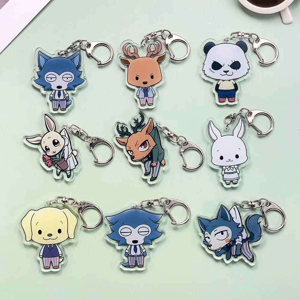 Cute Anime BEASTARS Character Form Acrylic Keychain - Unisex Funny Look Fashion Accessory, Bag/Backpack Pendant, Creative Key Ring Jewelry, Gift Ideas For Friends, All Year