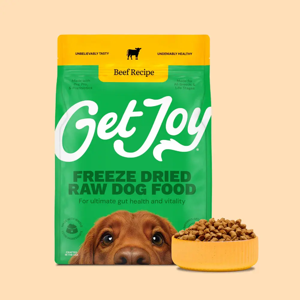 Get Joy Freeze Dried Raw Dog Food | High Protein Healthy with Belly Biotics for Ultimate Gut Health & Vitality