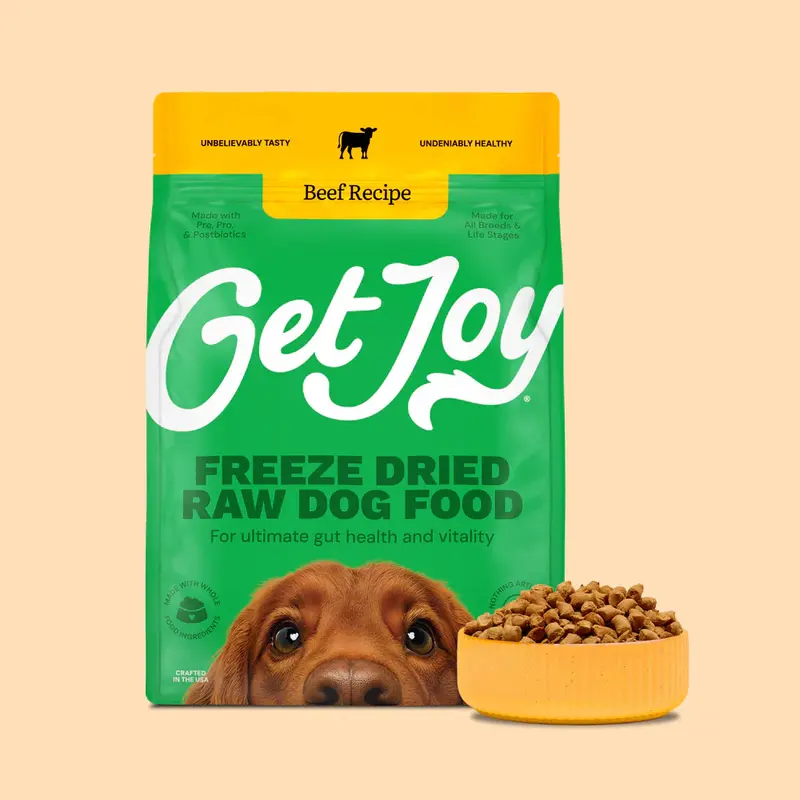 Get Joy Freeze Dried Raw Dog Food | High Protein Healthy with Belly Biotics for Ultimate Gut Health & Vitality