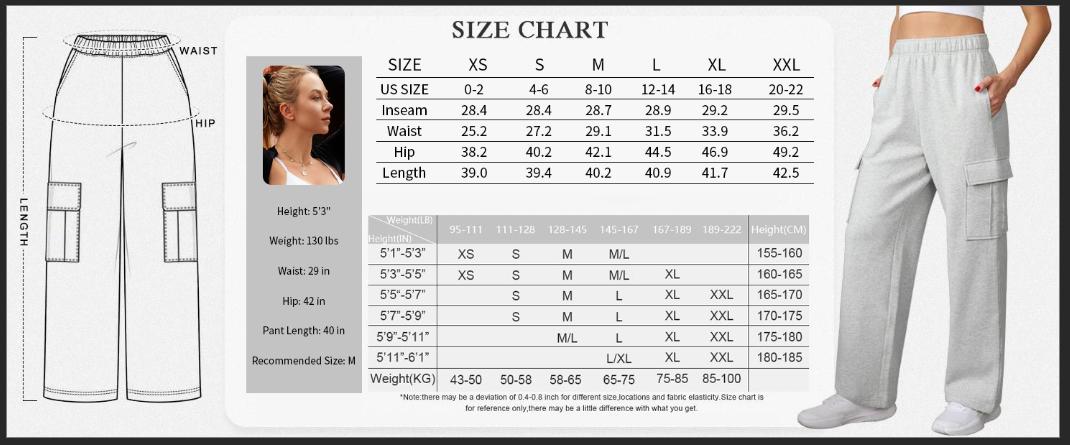 JEKAOYI Womens High Waist Cargo Sweatpants Baggy Lightweight Fleece Version Cargo Casual Workout Jogger  Solid Color Pants with Pockets #TikTokShopHolidayHaul SpringStatements