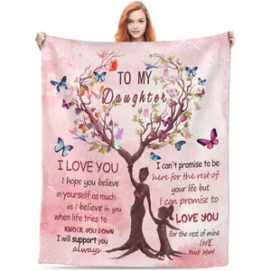 SoftHaven Unique Birthday Gifts for Daughters Adult,Mother to Daughter Gifts from Mom,Birthday Gifts for Daughter from Dad,to My Daughter Blanket from Mom Dad 50 * 60 Inch