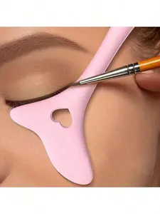 Multifunctional Makeup Eyeliner Stencil, 1pc Silicone Reusable Waterproof Tool For Liner Makeup Brush Pen Stamp Thin Sharpener Cat Eyes Smoky Eye Small Angled Wing Tip, Aid Eyeliner Molds Guide Template For Quick And Easy Makeup