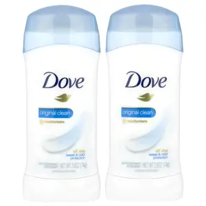 Dove Antiperspirant Deodorant, Original Clean, 2 Pack, 2.6 oz (74 g) Each