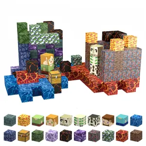 213PCS Magnetic Blocks pixelated design, Magnetic Building Blocks Magnetic Tiles Stacking, Build Magnet World Set, STEM Montessori Sensory Toys magnet blocks Cubes Creativity Outdoor fun magnetic blocks