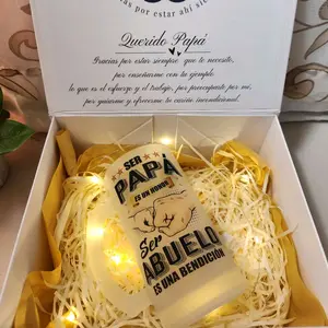 Regalo para Papá - Father's day gift box with a 16oz Glass Drinkware