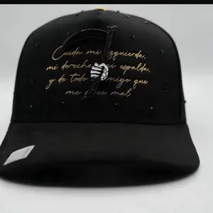 Hat La Santa M Black Gold Crystals Edition