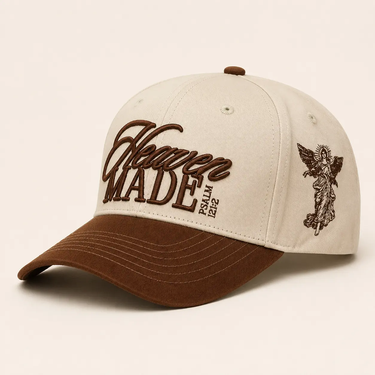 Heaven Made Christian Hat with Psalm 127:2 Embroidery, Faith Inspired Baseball Cap for Men Women, Inspirational Scripture Hat, Religious Gift for Christian Believers, Casual Everyday Snapback