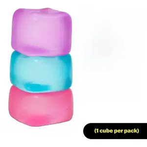Nice Cube Fidget Toy - Soft Squishies, Satisfying Squeeze Item in Assorted Colors - ADHD Gifts for Women, Girl Toy, Anxiety Fidgets, Fun Stocking Stuffers - Collectible Sensory Item