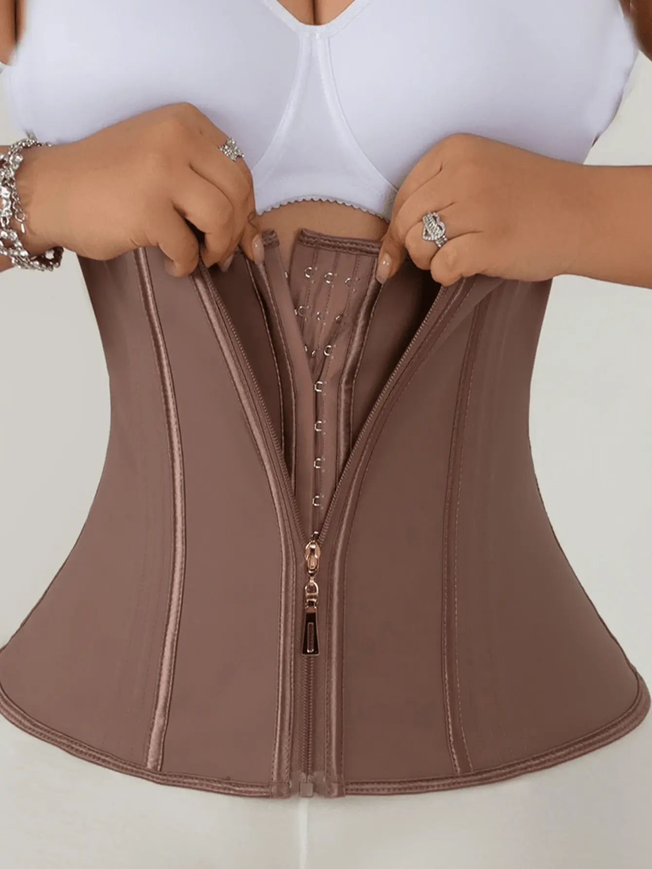 SHAPEGUY Women's Waist Trainer Pink Shapewear Bodysuit Lift Buttocks Tummy Control Body Shaper Smoothing Postpartum Daily Wear