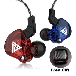 QKZ AK6 HiFi Wired In-Ear Earphones with Mic, Subwoofer, Noise Cancelling, 3D Stereo Sound for Gaming, Gym, Sports, 8D Audio Wired Earbuds, Clear and Powerful Sound game sport in-ear earphone HiFi Heavy