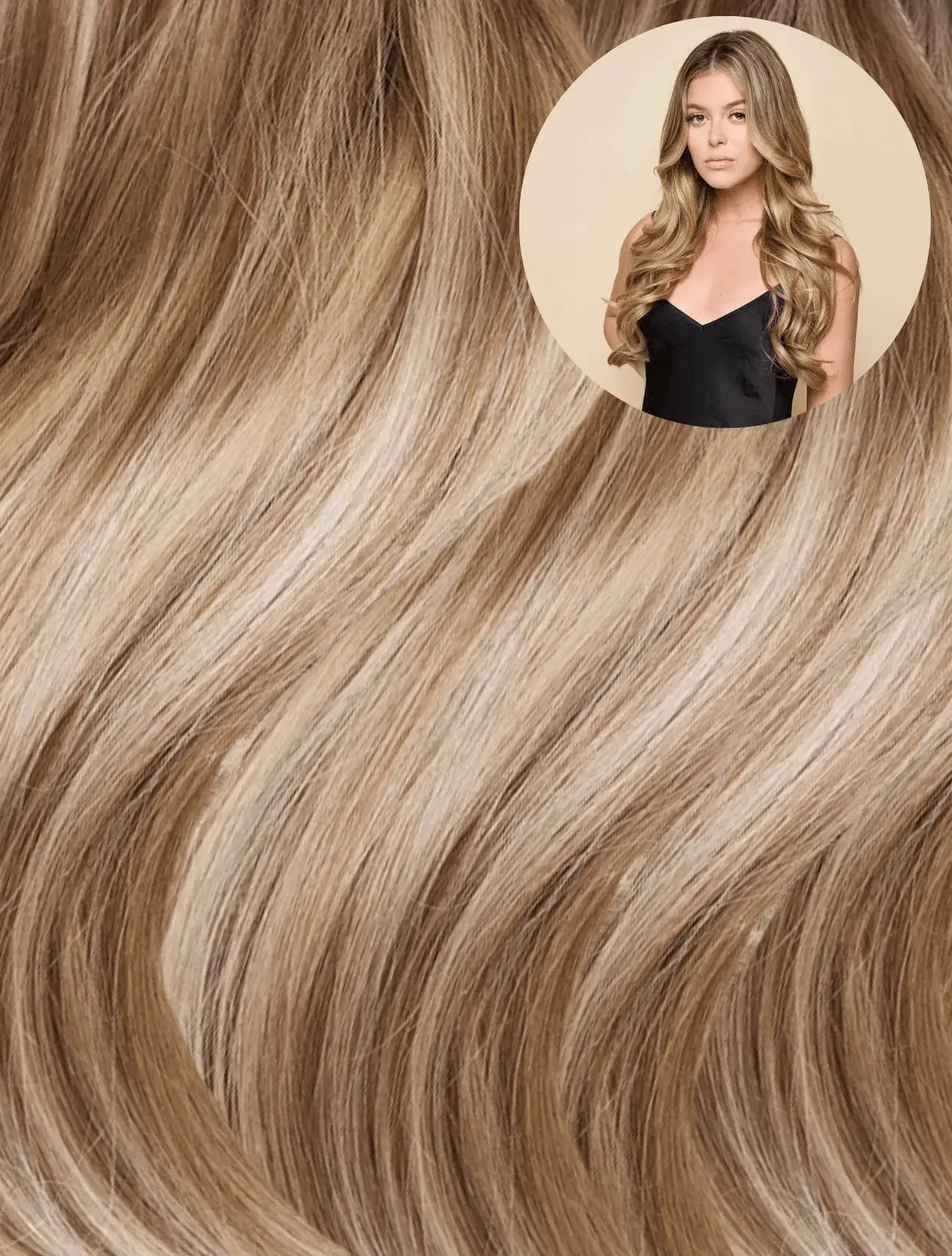 Beige Blonde Highlights (P10/613) 20" Keratin Tip