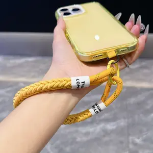 [Ls] Anti-theft rope Anti-lost mobile phone lanyard Wrist high-end fine-grain woven cotton rope Mobile phone rope Wrist strap Wrist rope