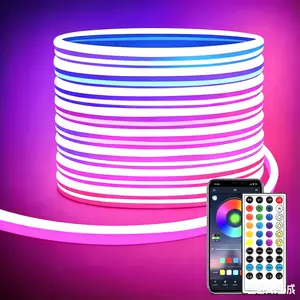 【DealsForYou】100Ft Neon Rope Lights,Flexible Led Rope Lights Control with App/Remote,Multiple Modes Music Sync Gaming RGB Led Neon Lights for Bedroom Outdoor
