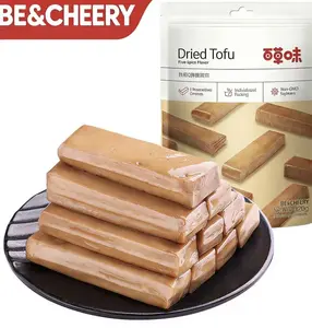 1packBaiCaoWei One-Word Dried Tofu, Five-Spice Flavor, Chewy & Tender Soy Snack With Rich Bean Aroma, Individually Packaged Ready-To-Eat Chinese Specialty, Made In China (120G)