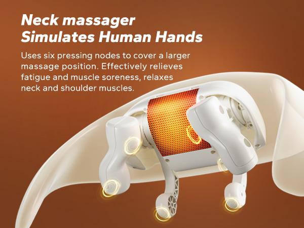 Merach 6D Cordless Shiatsu Neck Shoulder Back Massager with Heat Electric Massager Adjustable Relaxing Gift Comfort Neck Massage Devices Gift Summervibes