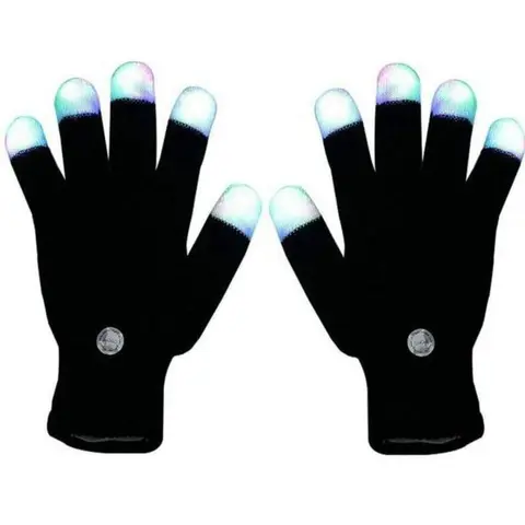 Synthetic Flashing LED Lights Sports Gloves - Universal Unisex Sports & Outdoor Accessories, Night-Ready Glow, All Seasons Indoor/Outdoor Use, Unique Gifts for Man