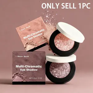 Shimmering 3D Eyeshadow for Stage Makeup, Stunning Pigmented Glitter Eye Shadow with Long-Lasting Sparkle Effects, Gorgeous Illuminous Eye Look