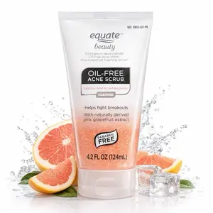 Equate Beauty Oil-Free Acne Scrub with Pink Grapefruit Extract 4.2 FL OZ Paraben Free
