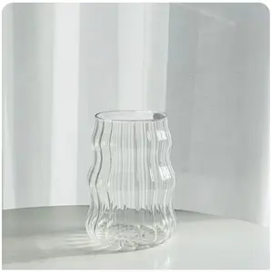 Fluted Bubble Glass Clear - Drinkware for Enhanced Visual Appeal