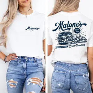 [Sale off up to 50%] Malone's Bar Off Campus Unisex T-Shirt, Briar U Romance Tee, Best Burgers Hastings MA, Bookish Gift, Graphic Streetwear T-shirt