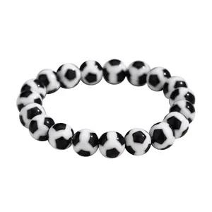 Cross-border popular acrylic bead bracelets for football, basketball, and soccer fans