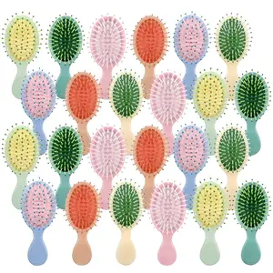 24Pcs/Set Mini Wet Hair Brushes,Multi-color Travel Detangling Brush for Most Hair Types,with Ease Knots Without Tears or Breakage,New Year Gifts,Hand Tools Kits