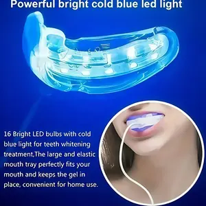 Teeth Whitening Kit with LED Light, Wired Cosmetic Smile Brightening, Enamel Safe Gel, Oral Daily Use, Teeth Care Solution