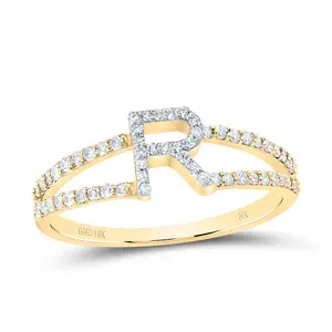 1/4Ctw-Dia Nk Gift Initial "R" Ladies Ring (1.61 grams)