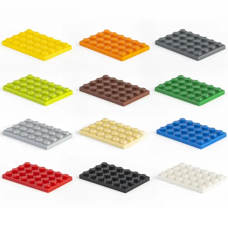 30pcs Small Particle 3032 4x6 Plate Brick Building Block Plate DIY Parts Buildmoc Compatible Assembly Particle Creative Gift Toy Magnetic Tiles Stacking Magnetic Construction Set