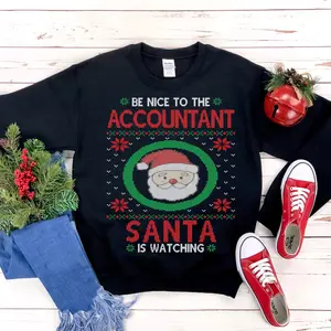 Accountant Funny Ugly Christmas Sweater For Cpa Santa Shirt Cra Xmas Gift Present Accounting Holiday Party Sweatshirt 05