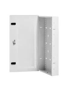 Media Enclosure, 28-Inch, Structured Media Center with Vented Hinged Door, Cable Management Box, Structured Wiring Multi-Media Cabinet, Recessed Electrical Media Box, for Network Distribution