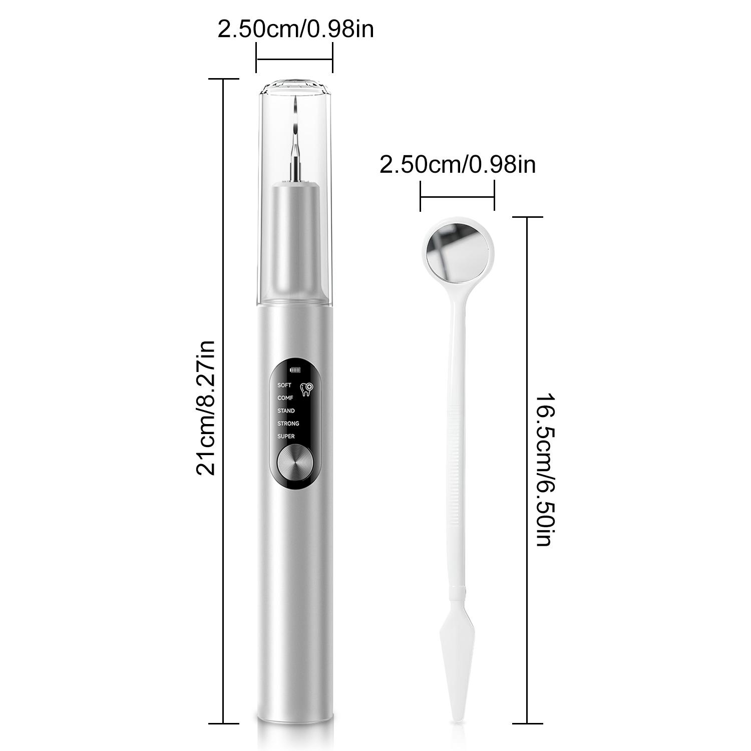 Electric Teeth Cleaner – Ultrasonic Dental Plaque Remover with 5 Cleaning Modes, Smart Detection, Long Battery, Waterproof, Dental Picks & Mirror for Home Oral Care