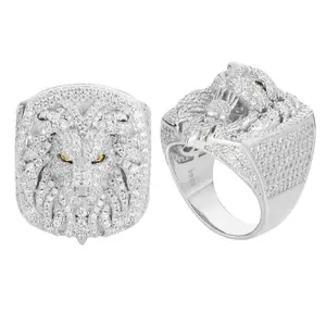 【R398 Livestream 】UCCIYO S925 Sterling Silver Synthetic Moissanite Ring for Men Hip Hop Jewelry