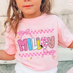 Preppy Back to School Shirt For youth and adults, Kindergarten First Day of School Outfit, Coquette youth School Shirt, Cute youth Toddler, Girly Pink Bow