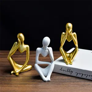 Creative Resin Abstract Figure | Mini Ornament for Home Entryway & Living Room, Decorative Figurines