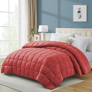 Lightweight Down  Comforter, Thin Down Fiber Bedding All Season Full/ Size Soft Cover Ultra Lightweight Down Fiber Duvet Insert (90" x 88")