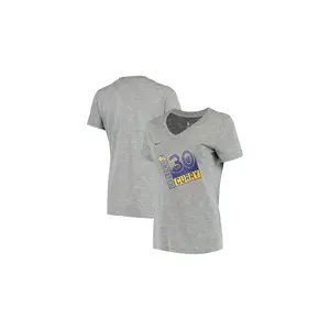 NBA GSW ESteph Curry V Neck T-Shirt WMNS "Gray" AQ5978 064