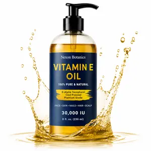 Pure Vitamin E Oil 30,000 IU, 8 fl oz - Cold-Pressed, Hexane Free, Natural Moisturizer for Skin & Face - Supports Scar & Stretch Mark Care by Nexon...