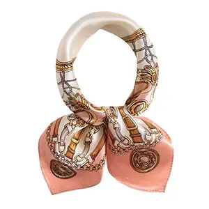 ANDANTINO 100% Mulberry Silk Scarf -21” Lightweight Square Neckerchief – Breathable Digital Printed Scarves with Gift Packed