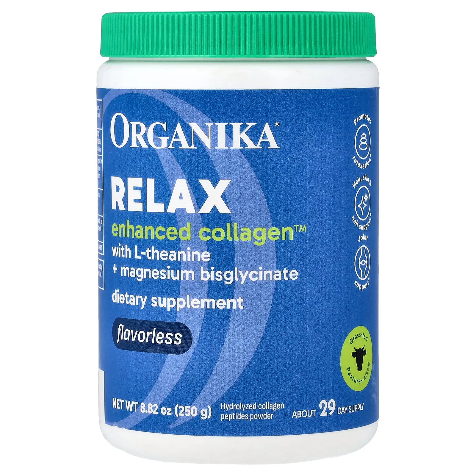 Organika Enhanced Collagen™, Relax, Flavorless, 8.82 oz (250 g)