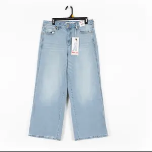 Celebrity Pink Wide Leg Jeans - Light Blue Denim with Flare Leg Design for Women