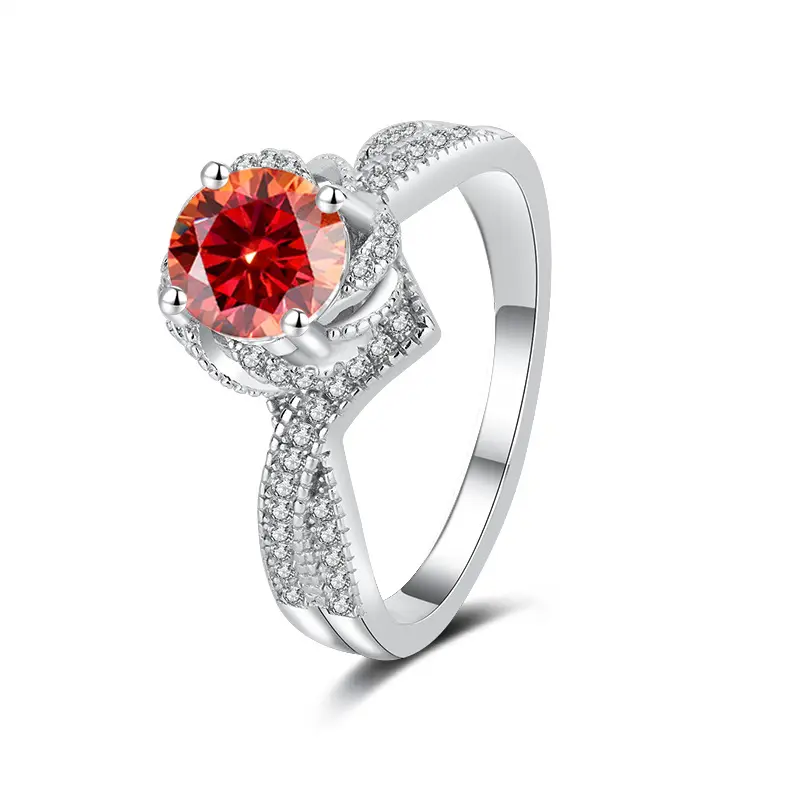 1 carat (orange red Mozambique diamond)