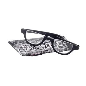 Half Moon, Woman Reading Glasses Lower nose , Reader +1.25 to +4 Magnifying, Frame, NY Fifth Avenue Black