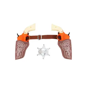 Western Double Holster and Toy Gun Costume Set