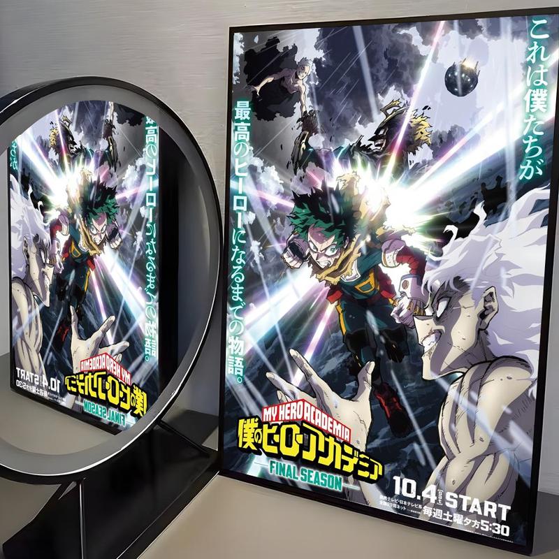 PIKPAKA Anime Midoriya Izuku My Hero Academia Cool Poster Self-Adhesive HD Wall Poster – Easy Stick & No-Residue Peel, Waterproof & Durable Art Print for Bedroom, Living Room, Dorm Decor, Perfect for Quick Makeovers and Aesthetic Room Transformation