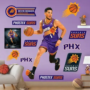 Devin Booker - RealBig Classic Jersey Collection - Official NBA - Phoenix Suns - Reusable Vinyl Wall Decals