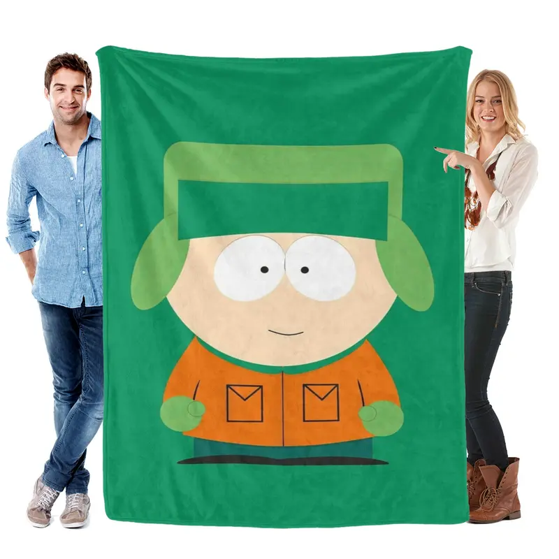 South Park Kyle Green Hood Throw Blanket - Classic Character Close-Up, Soft & Vibrant