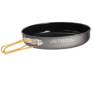 Jetboil 10 Inch Non Stick Camping Fry Pan Ceramic Coated Cookware for Backpacking Camping Stoves, Lightweight Outdoor Cooking Skillet with Folding Handles for Hiking Travel and Camp Kitchen