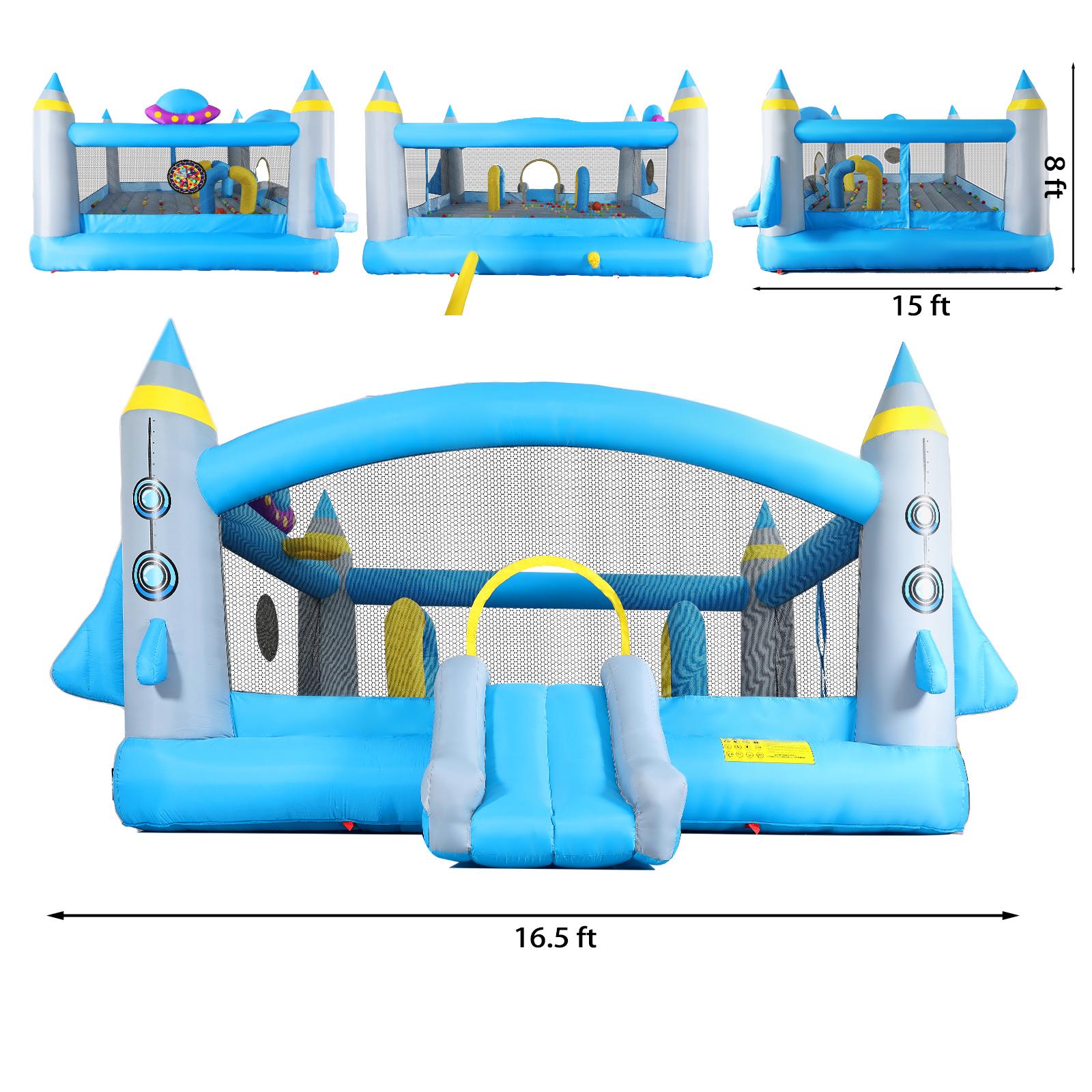 SAVEYOUR Multifunctional Jump 'n Slide Inflatable Bouncer for Kids 198" x 180" Play Area 96" Tall with Blower ETL Certified Safe for Outdoor Use SAVEYOUR Multifunctional Jump 'n Slide Inflatable Bouncer for Kids 198" x 180" Play Area 96" Tall with Blower ETL Certified Safe for Outdoor Use