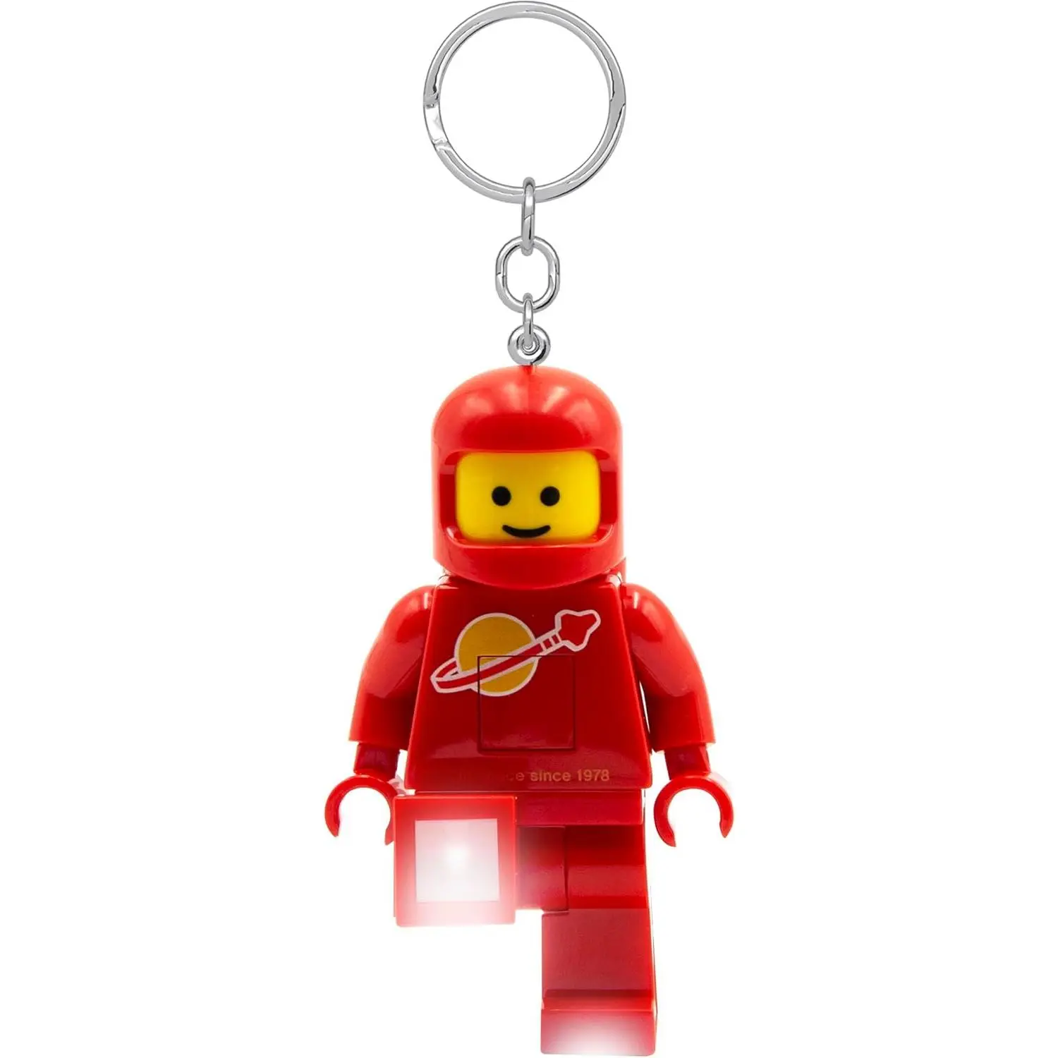 LEGO Large 3 Inch Tall Figure Keychain Light - Spaceman Red (KE10HR), Bag charm with LED light